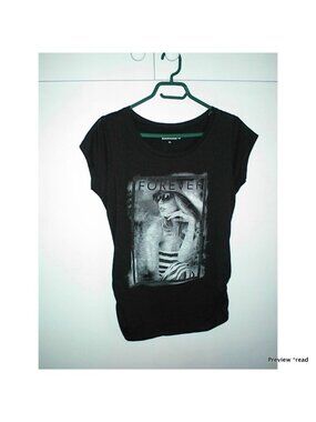 Black 'Forever' Graphic Short Sleeve Tee